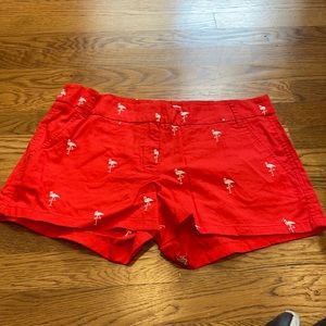 J CREW flamingo shorts